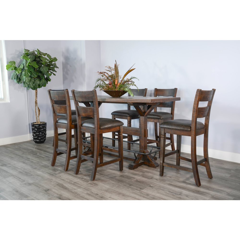 Homestead Rectangular Pub Table Set. Picture 2