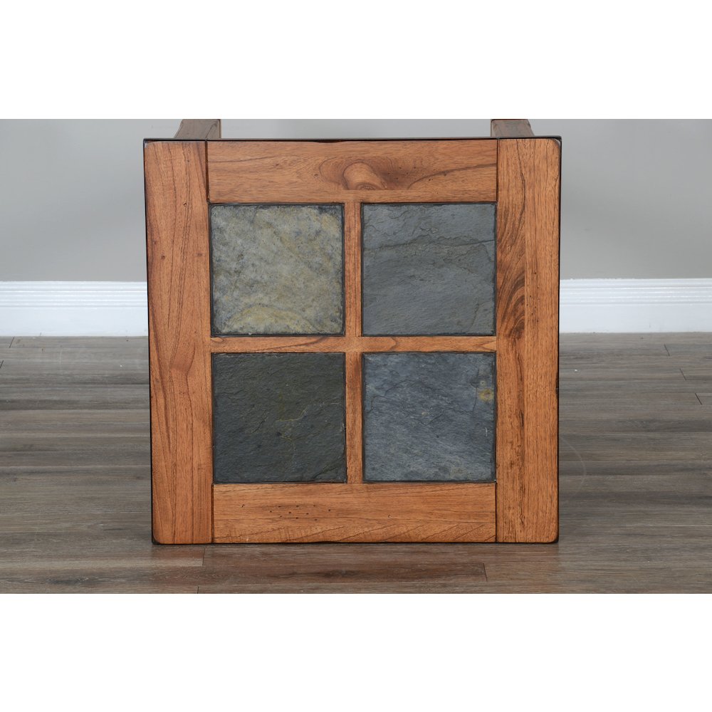 Sedona 26" Transitional Wood End Table in Rustic Oak. Picture 6