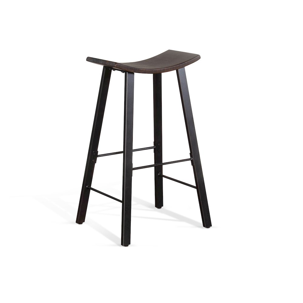 Saddle Seat Metal Barstool (Set of 2). Picture 1