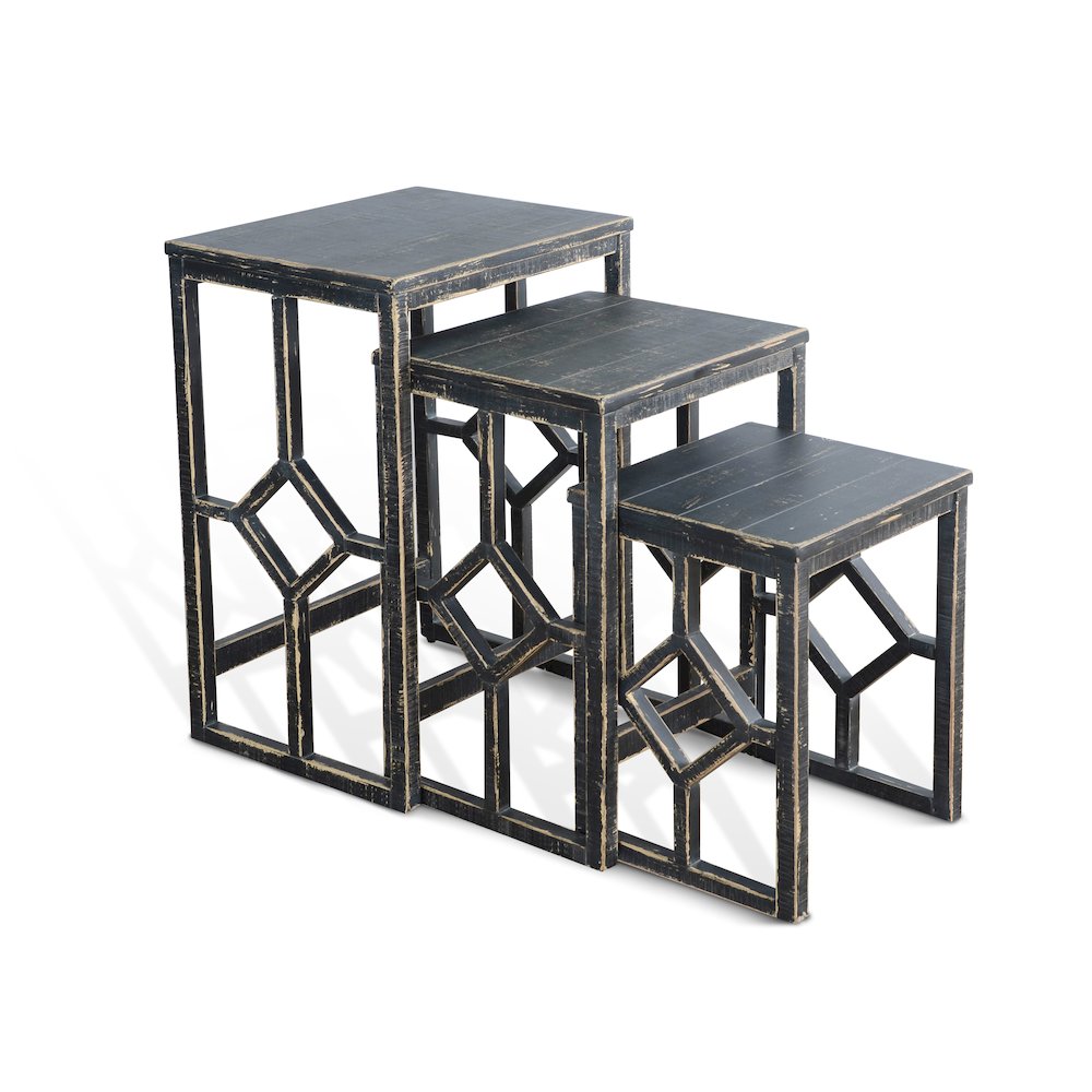 Black Sand Nesting Table. Picture 1