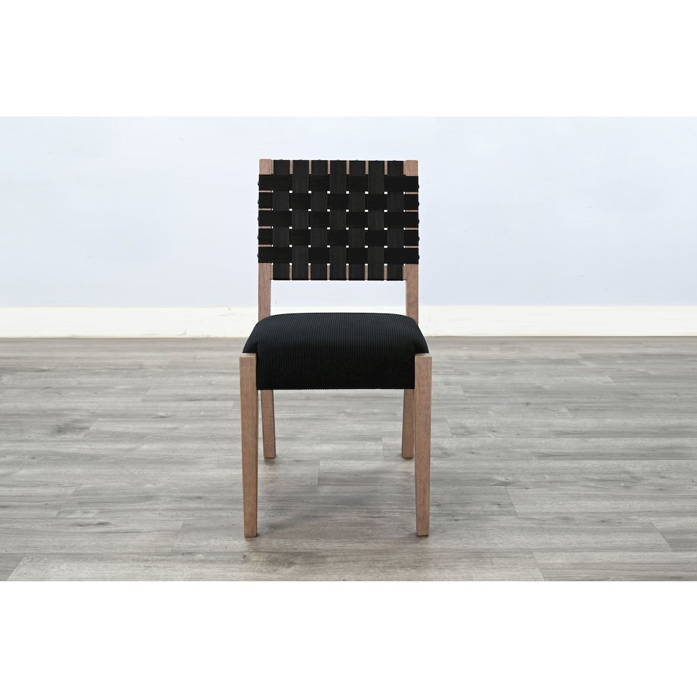 Modern Woven Back Dining Chair (Set of 2). Picture 1