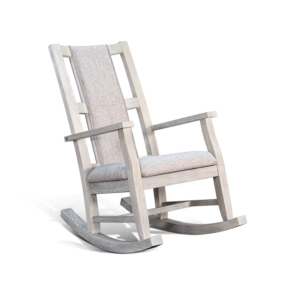 Mara Modern Wood Rocker Chair with Cushion. Picture 1