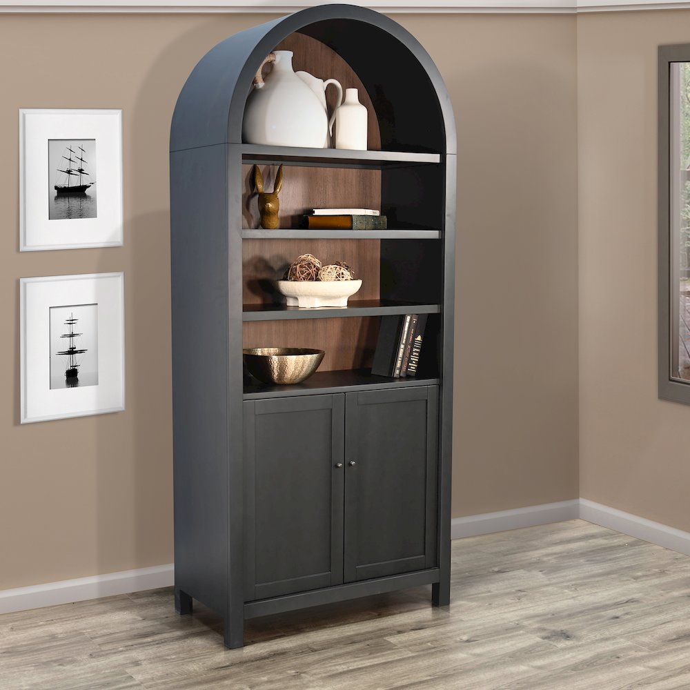 Arched Display Cabinet with Doors. Picture 5