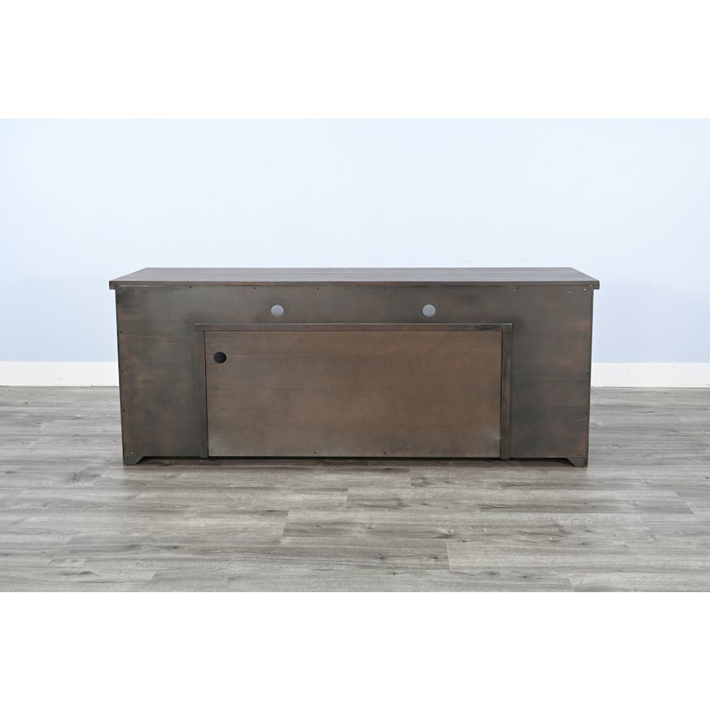 76" Media Console with Electric Fireplace. Picture 3
