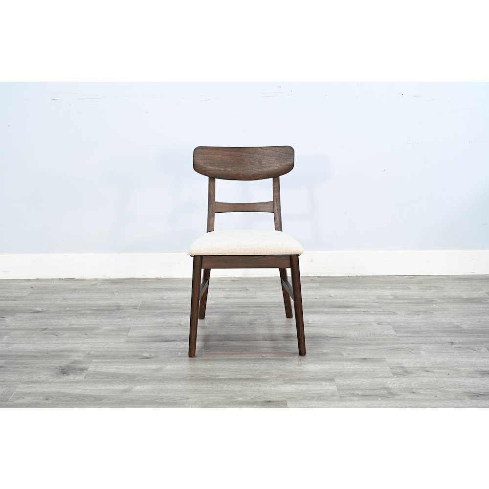 Dining Chair, Cushion Seat (Set of 2), Walnut. Picture 2