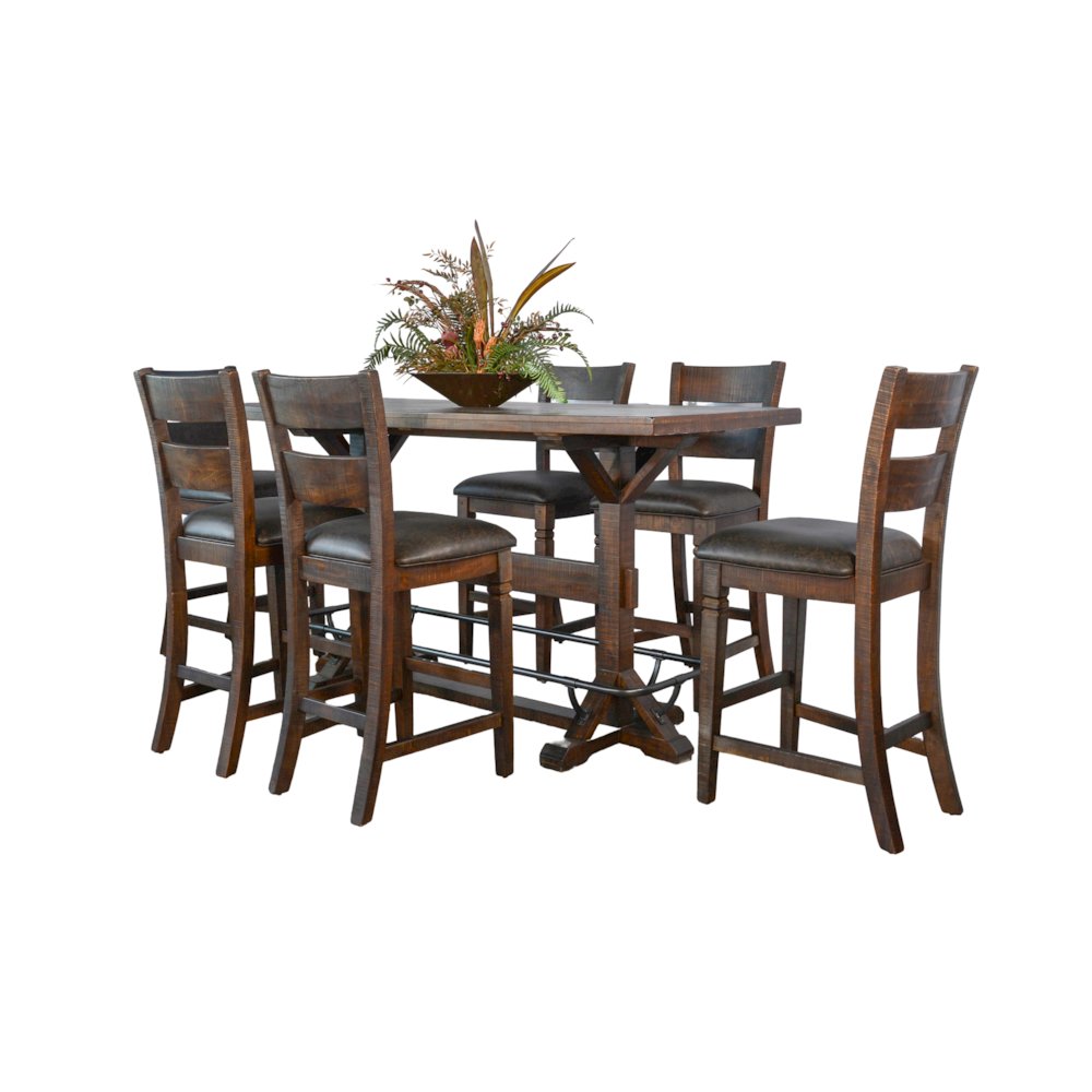 Homestead Rectangular Pub Table Set. Picture 1