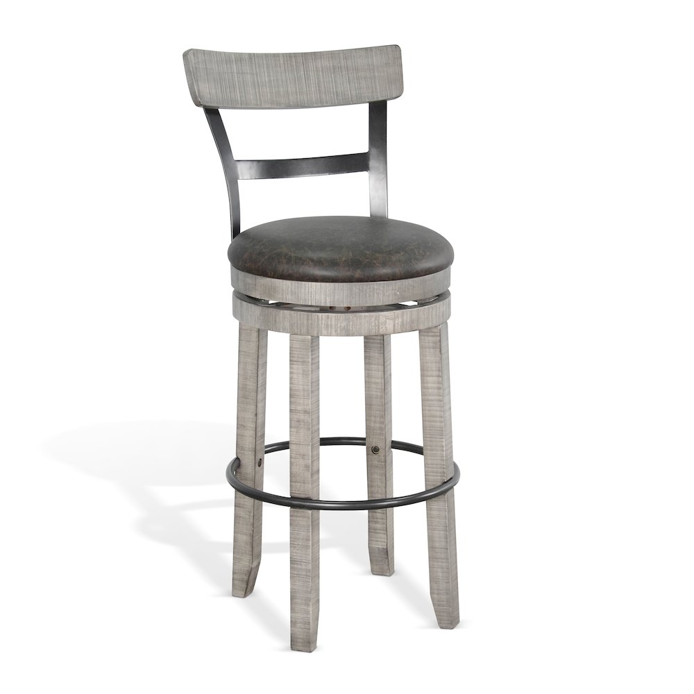 Bar Swivel Barstool, Cushion Seat (Set of 2). Picture 1