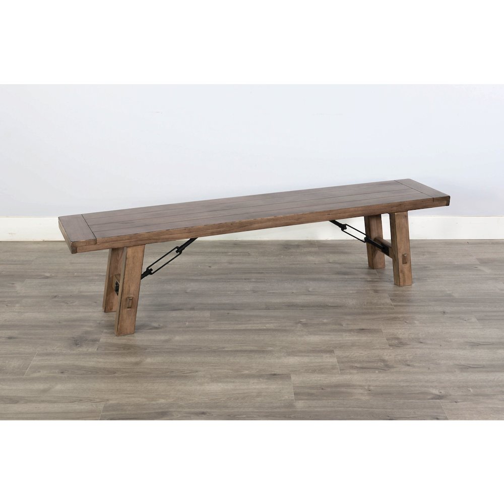 Bench with Turnbuckle, Wood Seat. Picture 2
