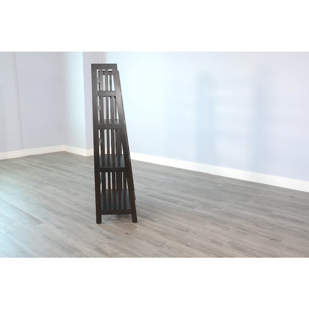 Sunny Designs  60" Mahogany Wood Folding Bookcase. Picture 3