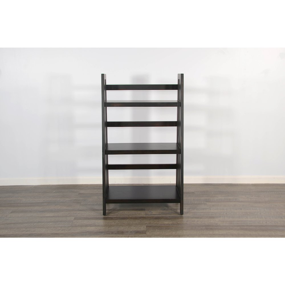 Sunny Designs 48" Mahogany Wood Folding Bookcase. Picture 5