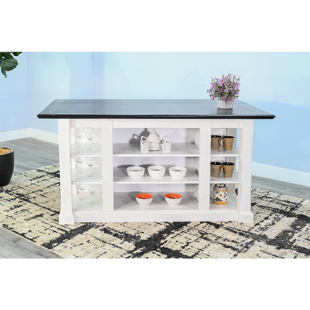 Sunny Designs Carriage House Kitchen Island, 13" Drop Leaf. Picture 6