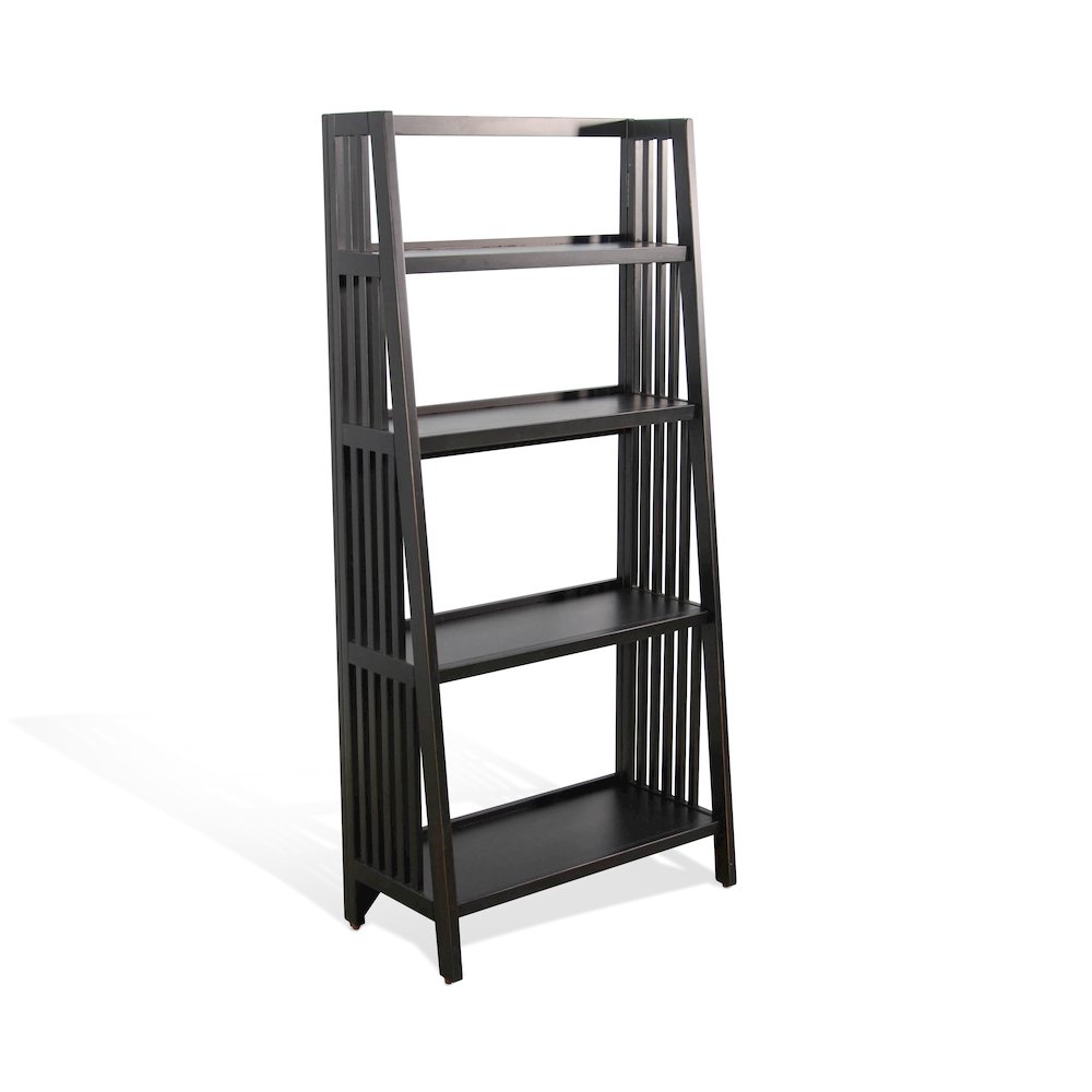 Sunny Designs  60" Mahogany Wood Folding Bookcase. Picture 1