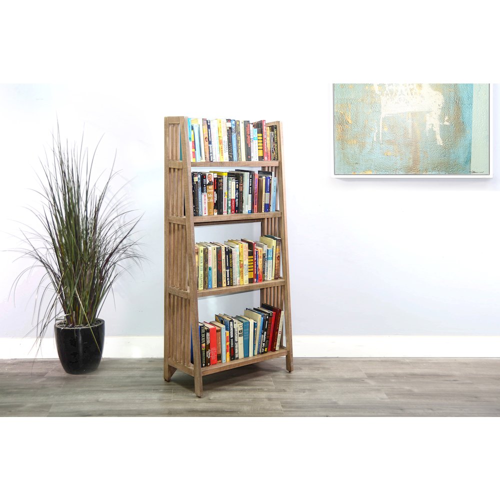 Sunny Designs  60" Mahogany Wood Folding Bookcase. Picture 2