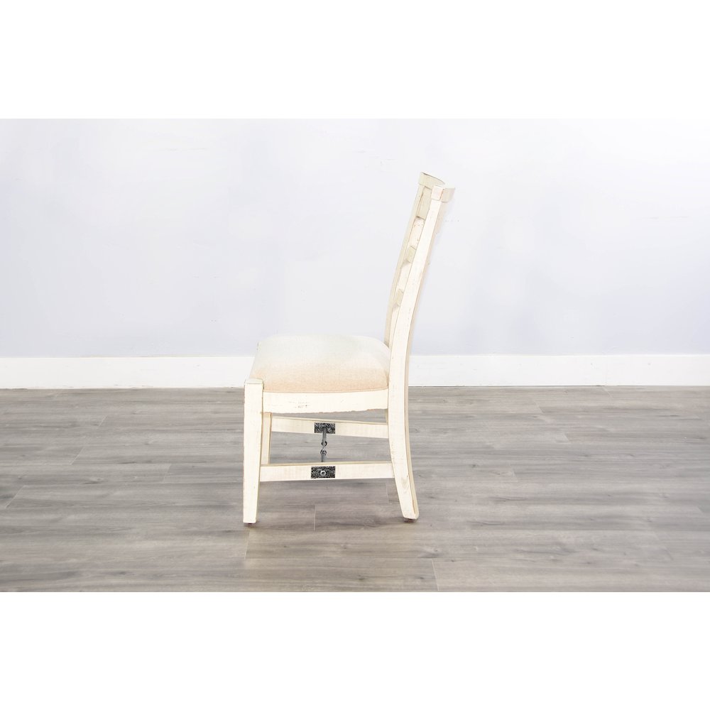 Sunny Designs White Sand Side Chair, Cushion Seat (Set of 2). Picture 3