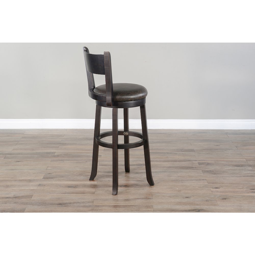 Sunny Designs Bar Swivel Barstool, Cushion Seat & Back (Set of 2). Picture 3
