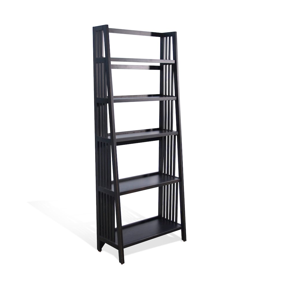 Sunny Designs  72" Mahogany Wood Folding Bookcase. Picture 1