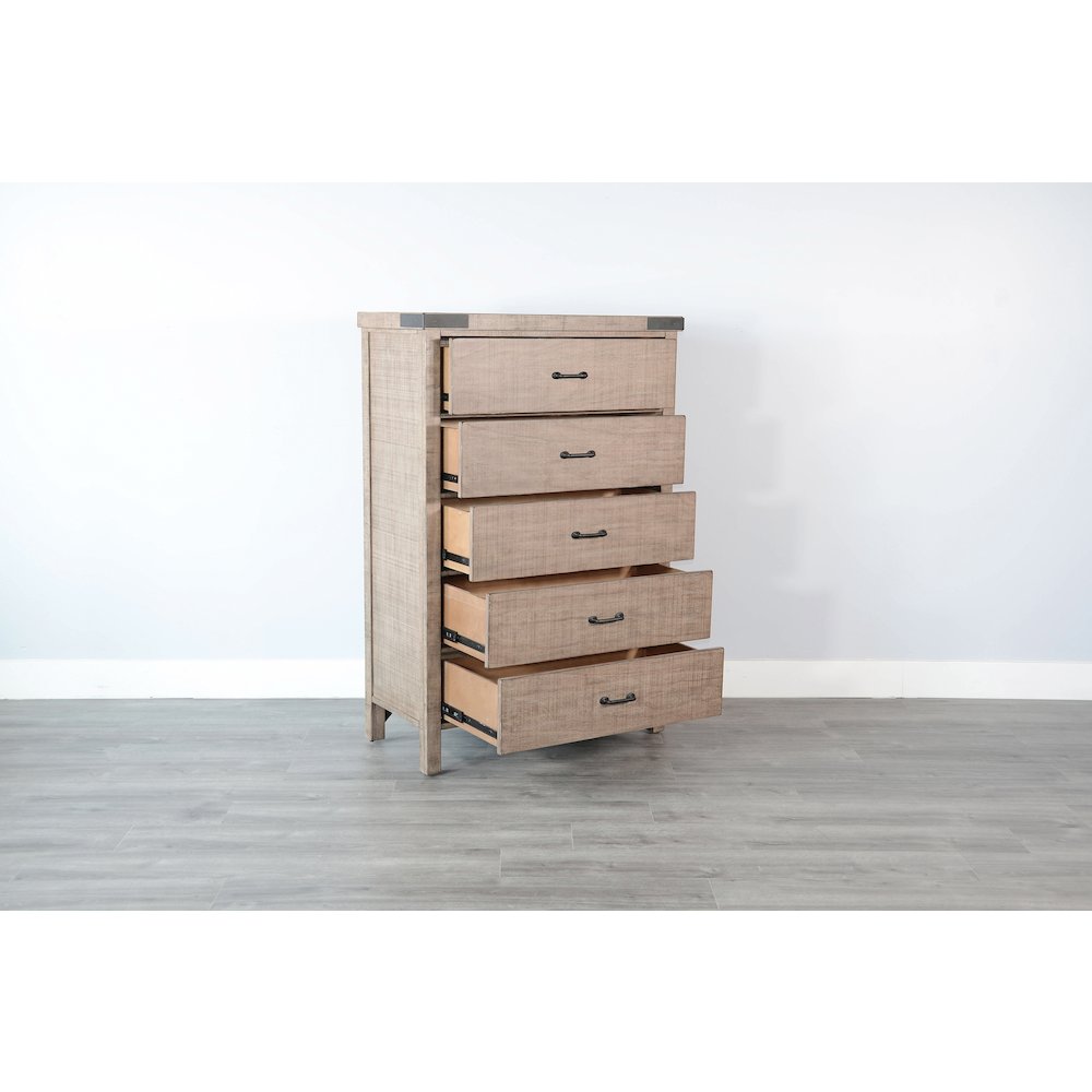 Sunny Designs Desert Rock Modern Mahogany Chest in Desert Rock/Light Brown. Picture 3