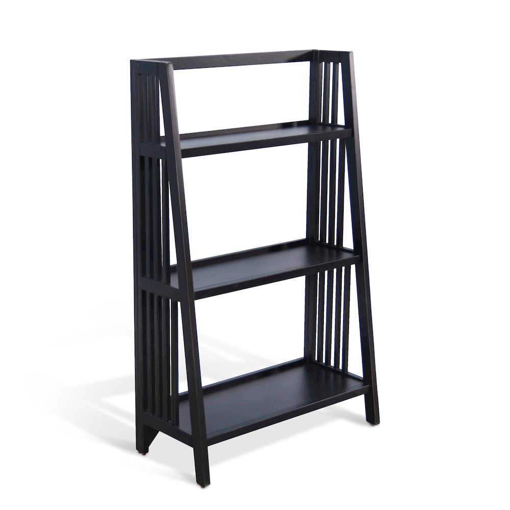 Sunny Designs 48" Mahogany Wood Folding Bookcase. Picture 1