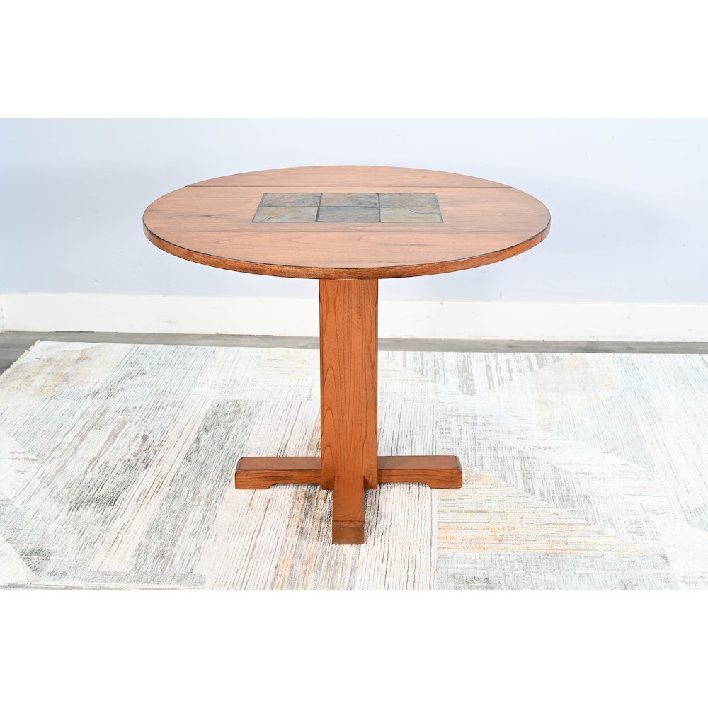 Sunny Designs Drop Leaf Round Table. Picture 1