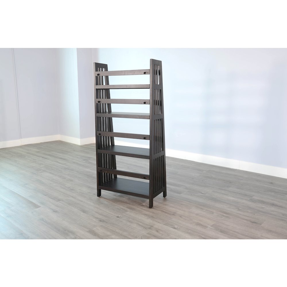 Sunny Designs  60" Mahogany Wood Folding Bookcase. Picture 2