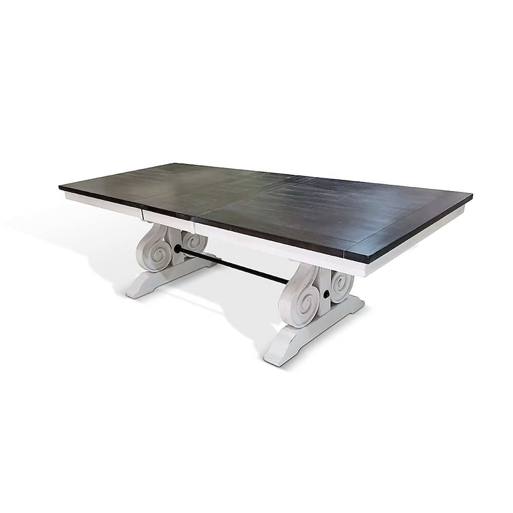 Sunny Designs Carriage House Trestle Dining Table. Picture 1