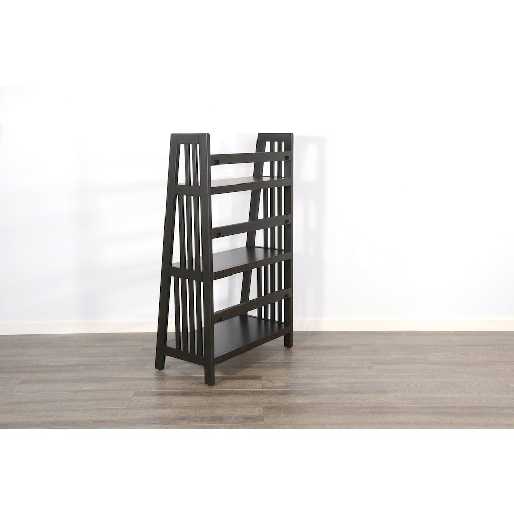 Sunny Designs 48" Mahogany Wood Folding Bookcase. Picture 4