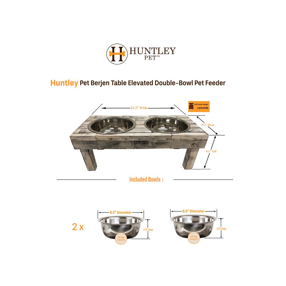 Huntley Berjen Table Double Feeder, Large White Wash. Picture 9