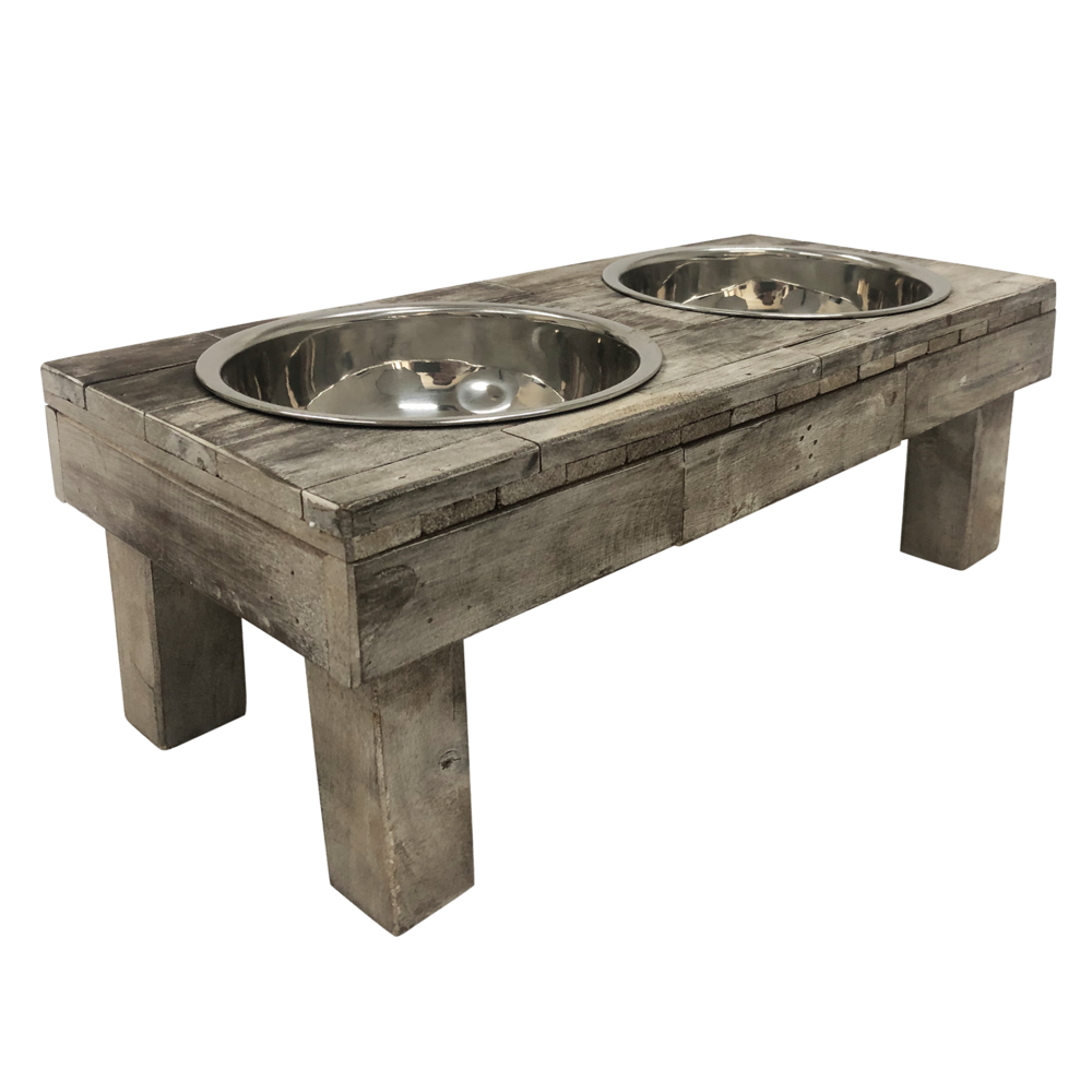 Huntley Berjen Table Double Feeder, Large Brown Wash. Picture 10