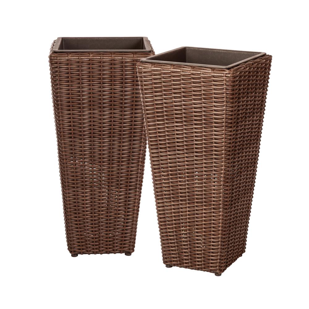 Alto 2-Piece Wicker Planter Set. Picture 8