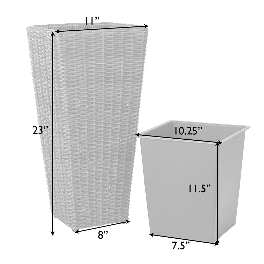 Alto 2-Piece Wicker Planter Set. Picture 9