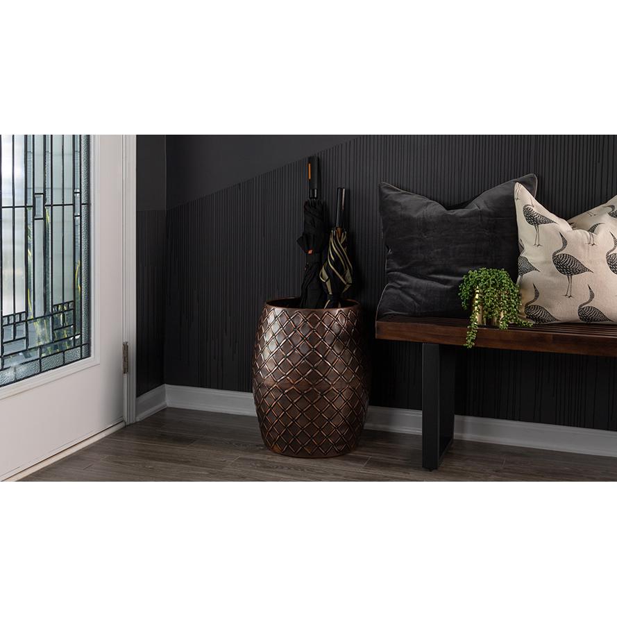 Braga Metal Stool-Table-Container In Copper Finish. Picture 10