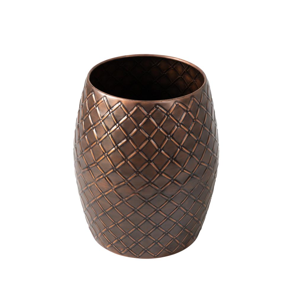 Braga Metal Stool-Table-Container In Copper Finish. Picture 5