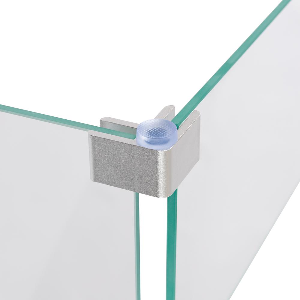 Tempered Glass Wind Guard For Square Fire Pits. Picture 4