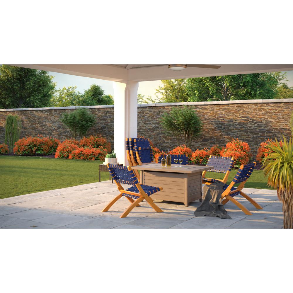 Sava Indoor-Outdoor Folding Chair in Navy Blue Webbing. Picture 10
