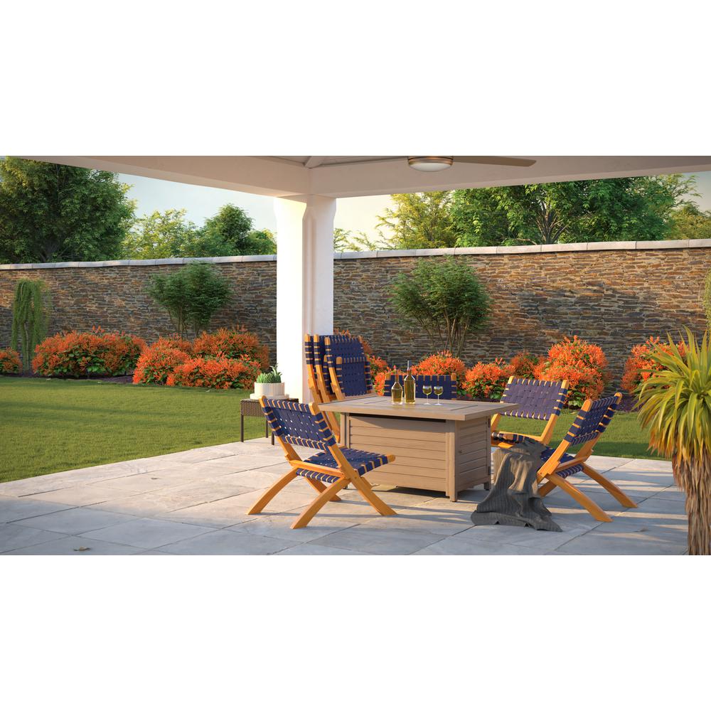 Sava Indoor-Outdoor Folding Chair in Navy Blue Webbing. Picture 12