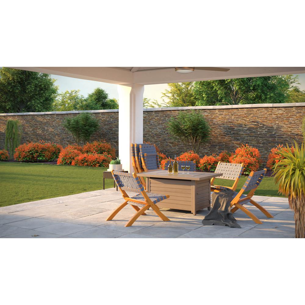 Sava Indoor-Outdoor Folding Chair in Navy Blue Webbing. Picture 14