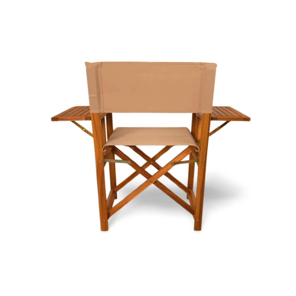 Walker Outdoor Folding Directors Chair with Side Tables. Picture 1