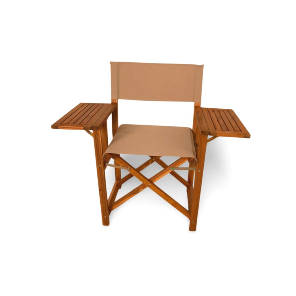 Walker Outdoor Folding Directors Chair with Side Tables. Picture 5