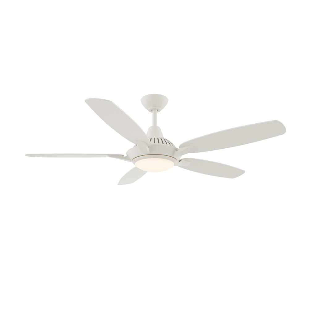 Solero Matte White 52 inch ceiling fan. Picture 1