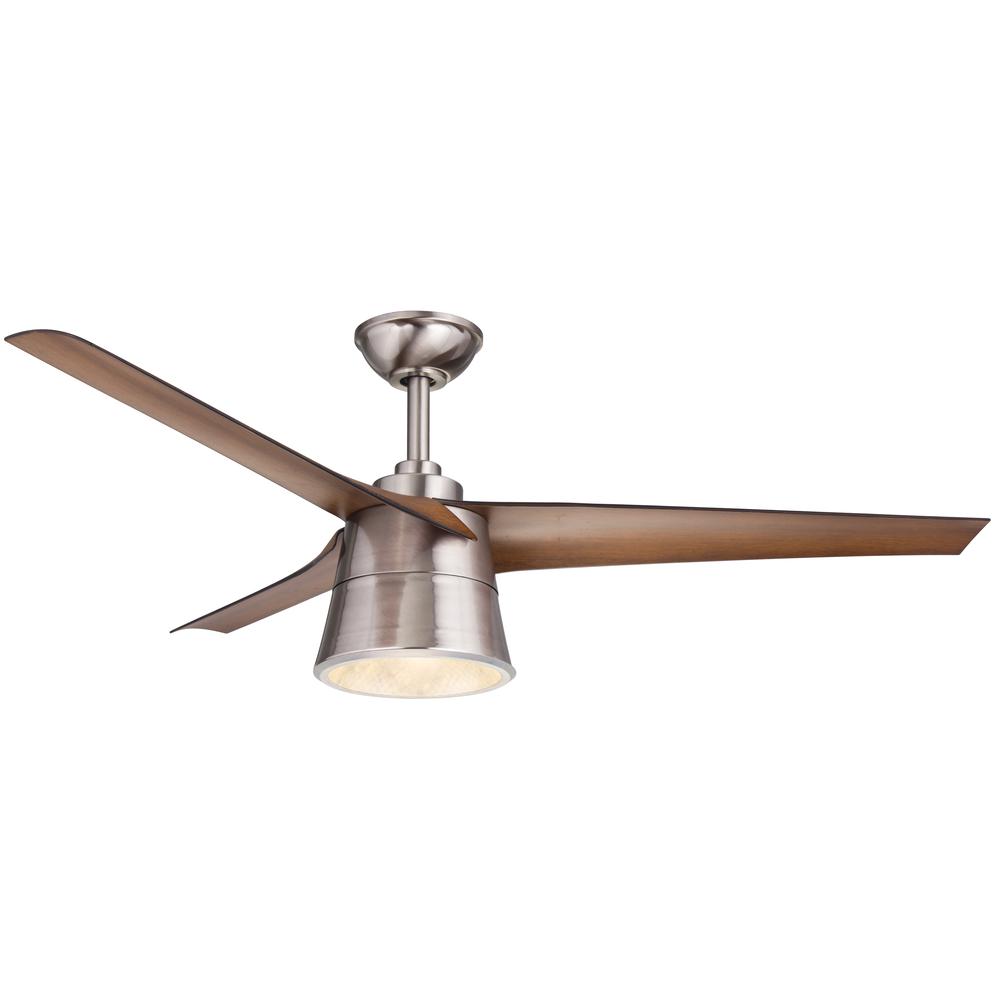 Cylon Stainless Walnut Ceiling Fan. Picture 1