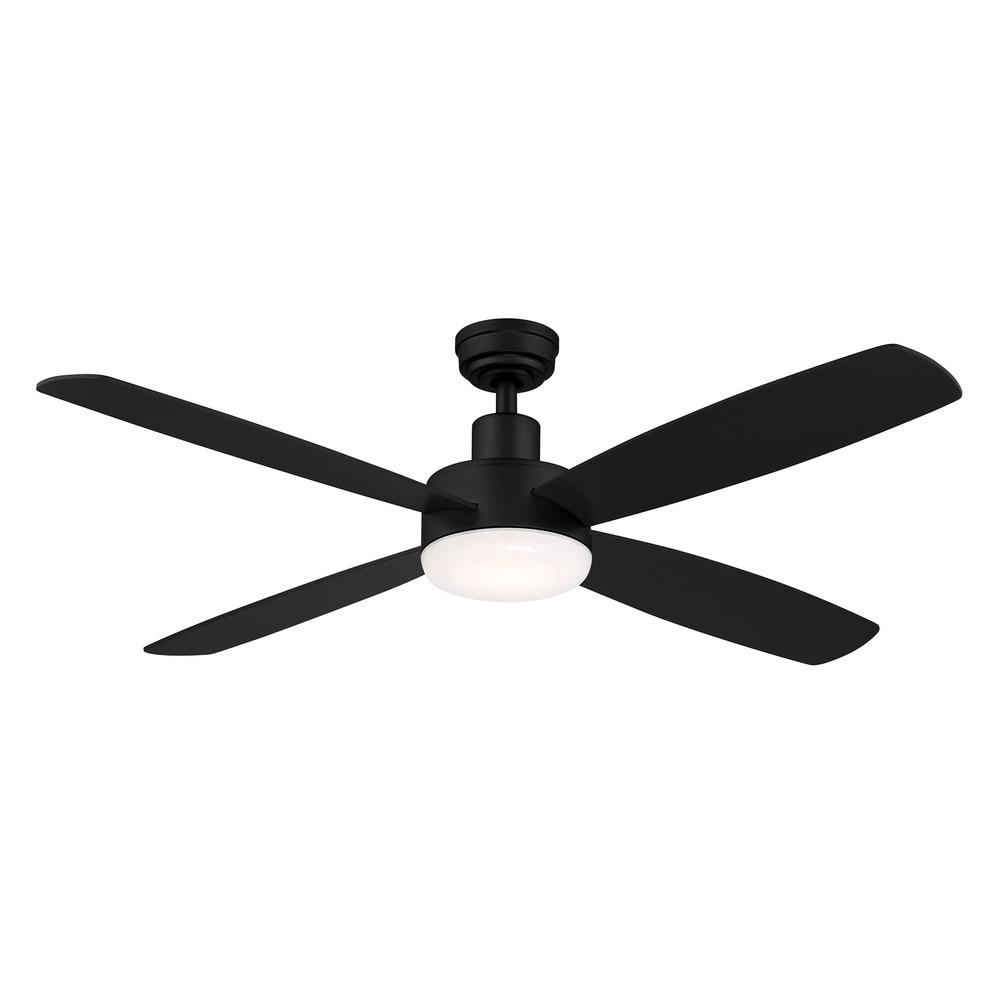 Aeris matte black LED ceiling fan. Picture 1