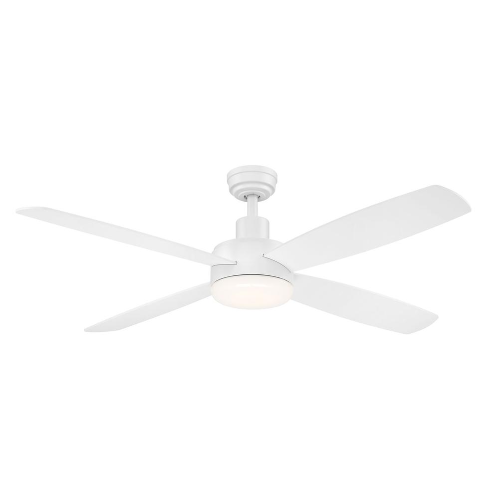 Aeris matte white LED ceiling fan. Picture 1
