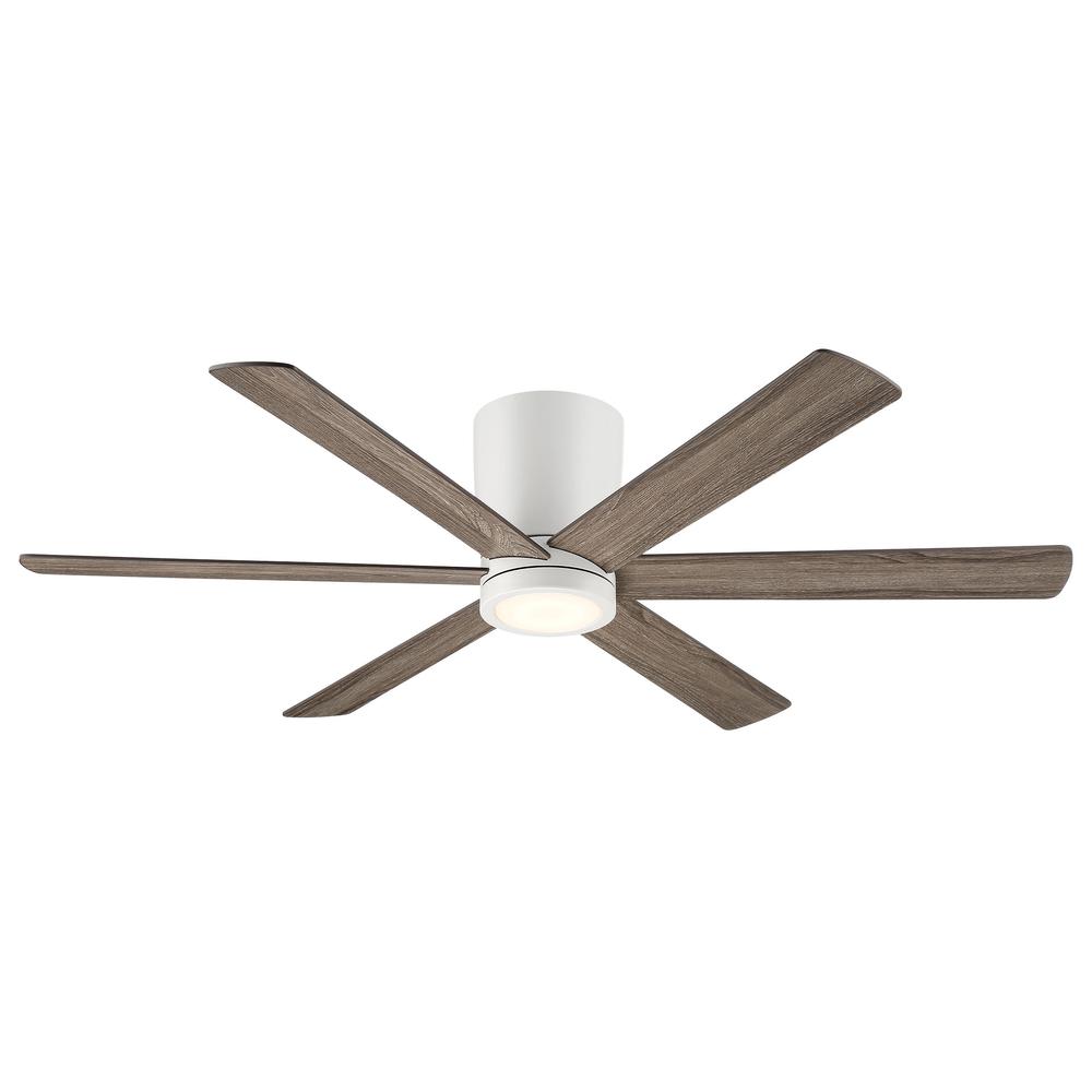 Coldwater 52 Inch Indoor/Outdoor Smart Flush Mount Ceiling Fan. Picture 1