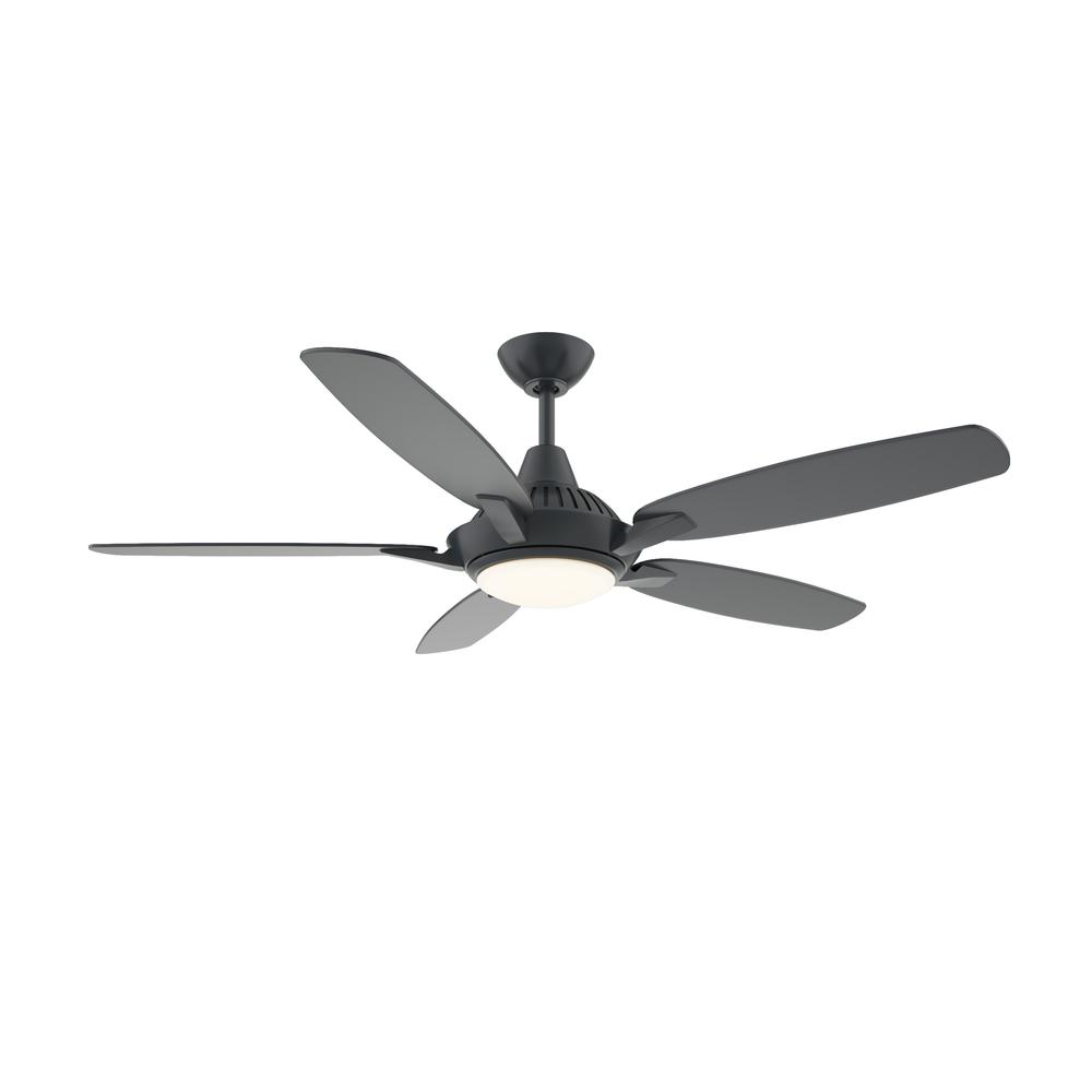 Solero Matte Black 52 inch ceiling fan. Picture 1