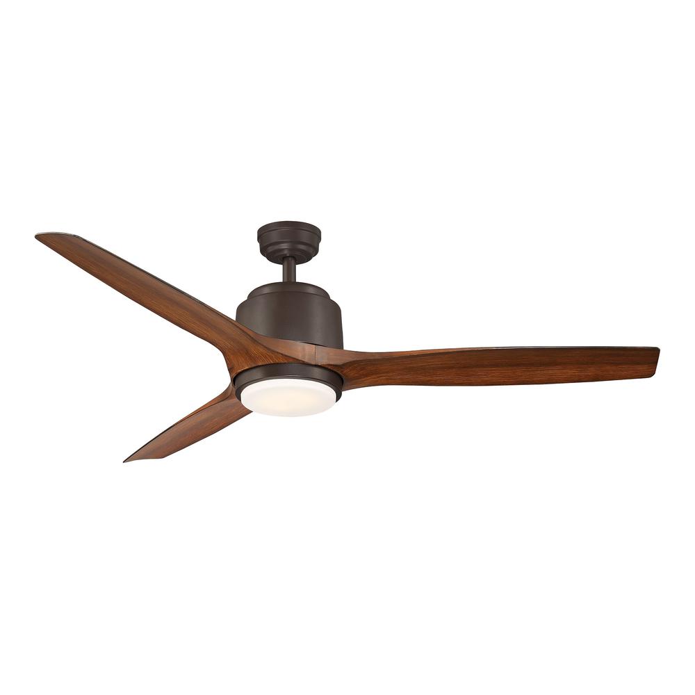 Sora Outdoor 56 Inch Textured Brown Ceiling Fan. Picture 1