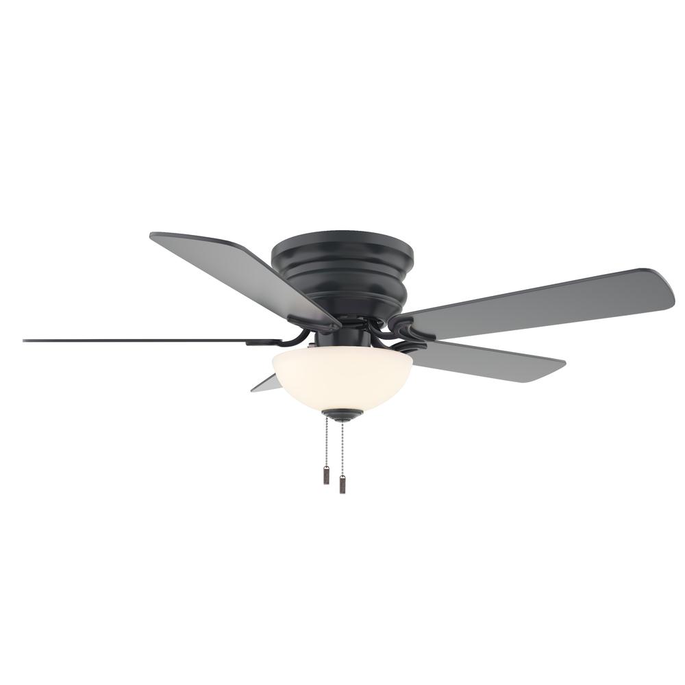 Frisco Matte Black 44 inch ceiling fan. Picture 1