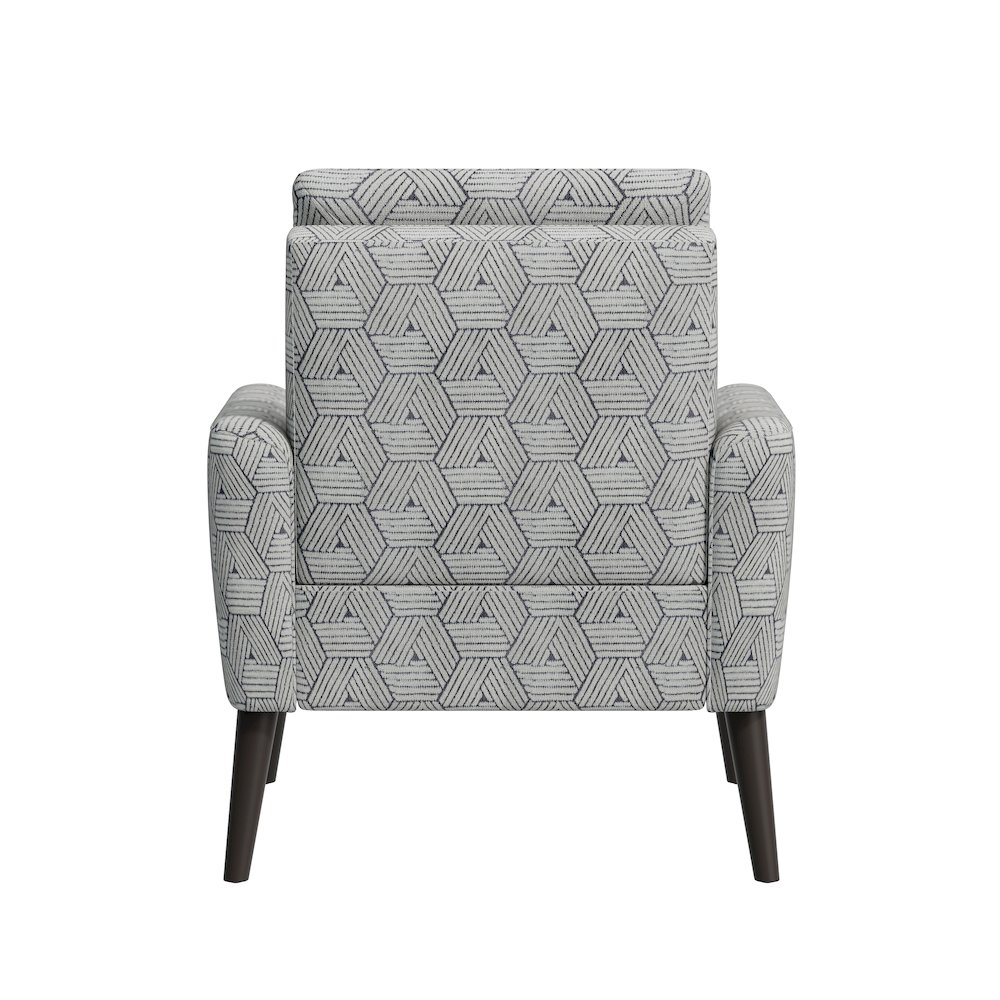 Mid-Century Modern Armchair in Gray and Cream Honeycomb. Picture 5