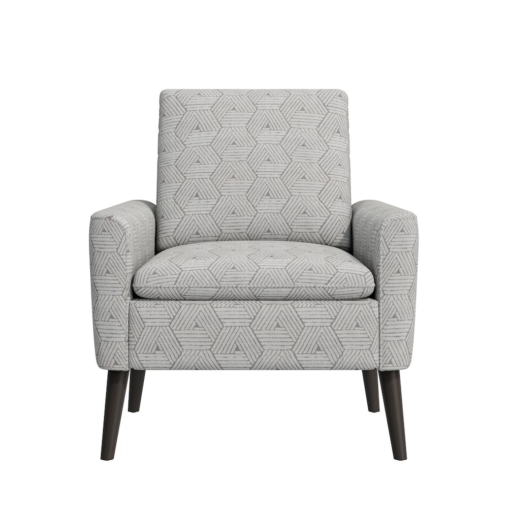 Mid-Century Modern Armchair in Tan and Cream Honeycomb. Picture 2