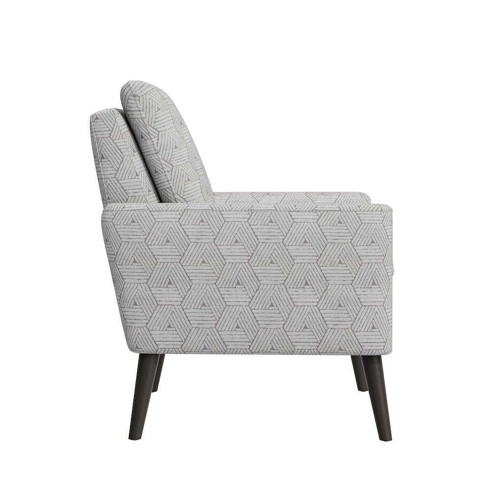 Mid-Century Modern Armchair in Tan and Cream Honeycomb. Picture 4