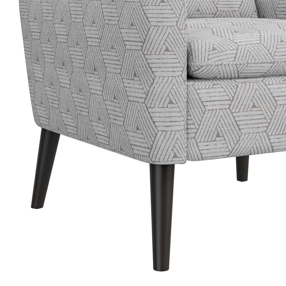 Mid-Century Modern Armchair in Tan and Cream Honeycomb. Picture 6